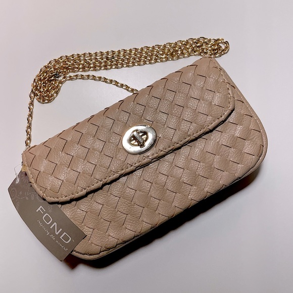 Fond Handbags - Fond Singapore | Woven PU Crossbody Bag | NWT | Beige